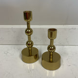 Set of 2 Gold Candle Holders