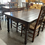 Barley Twist Dining Table with 6 Chairs