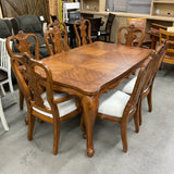 Dining Table with 8 Chairs and 2 Leaves
