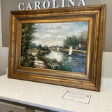 Lakeside Landscape Oil by Torrens