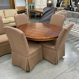 Bassett Table with 6 Chairs, 1 Leaf & Table Pads