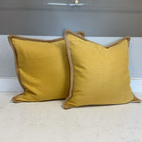 Pair of Yellow Linen Pillows
