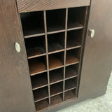 Crate & Barrel Wine Cabinet on Casters As Is