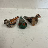 Set of 3 Painted Birds