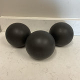 Set of 3 Black Decorative Spheres