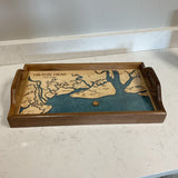 Nuatical Wooden Map Tray of Hilton Head