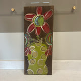 Painted Board Flower in Pot