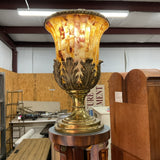 Maitland Smith Torchiere Inlay Floor Lamp