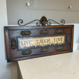 Live Laugh Love Metal Wall Art