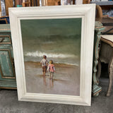 Framed Original Beach Scene Art
