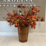 Apple Arrangement in Wood Planter
