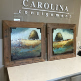 Pair of Uttermost Rustic Frame Trees of Love Art