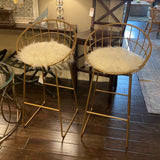 Pair of Gold Barstools (R)