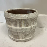 Gray Striped Planter