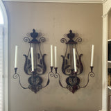 Pair of Metal Candle Sconces