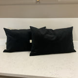 Pair of Black Lumbar Pillows