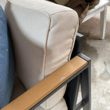 Outdoor Metal Sectional, Cocktail Table, Outdoor Cover, and Cushion Storage Bag