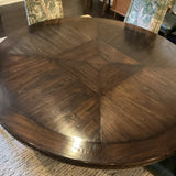 Ambella Castilian 74" Table with 8 Leather Seat Chairs