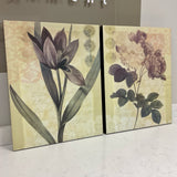 Pair of Floral Canvases