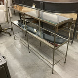 Pottery Barn Glass and Metal Console