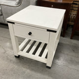 Square White Side Table