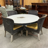 Braxton Culler Outdoor Table with 4 Chairs As Is