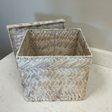 Wicker Storage Bin w/Lid