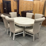Aberdeen Oval or Round Dining Table with 6 Chairs and 1 leaf