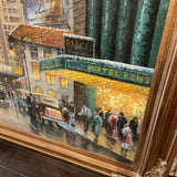 New York Seventh Avenue Framed Oil