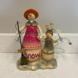 Mom and Daughter Snowman