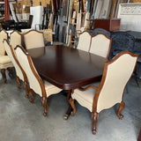Dining Table with 8 Chairs & 2 Leaves