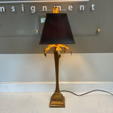 Gold-Leaf Metal Palm Tree Lamp