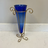 Cobalt Blue Cone Vase