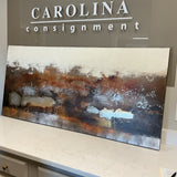 Silver & Copper Canvas Abstarct