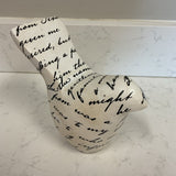 Black and White Script Bird