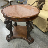 Marble Top Round Foyer Table