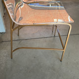 Pair of Gabby Penelope Acrylic & Gold Chairs