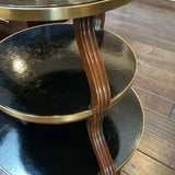 3 Tier Black and Gold Table