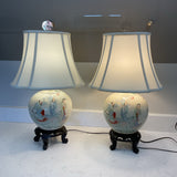 Pair of Chinese Ginger Jar Lamps