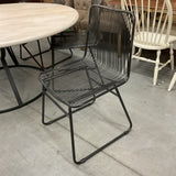 Magnolia Home Round Table, 6 Metal Chairs
