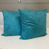 Pair of Teal Seude Pillows