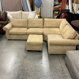 Pottery Barn Sectional and Ottoman with Performance Everdaysuede