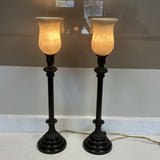 Pair of Bronze Buffet Lamps
