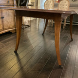 Art Deco Dining Table w/Inlay & 2 Leaves