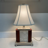 Small Brown Lamp with White Stone Center