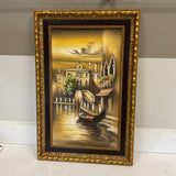 Venice Framed Art Italian Chalk Drawing