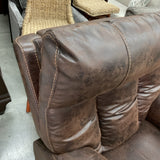 Flexsteel Power Leather Recliner with Adjustable Headrest and Lumbar