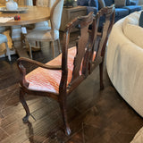Queen Anne Bench w/Zebra Cushion