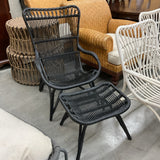 Sika Design Black Chair & Ottoman