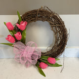 Pink Tulip Wreath